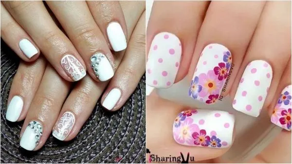 маникюр бели нокти