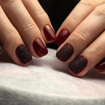 маникюр бордо