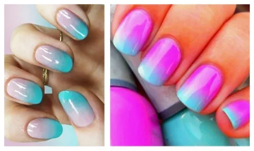 ombre маникюр у дома
