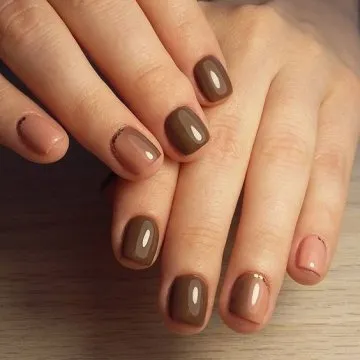 кафяви нокти снимки