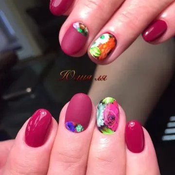 маникюр на кръгли нокти