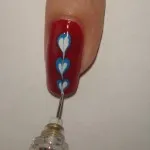дизайн на ноктите с игла