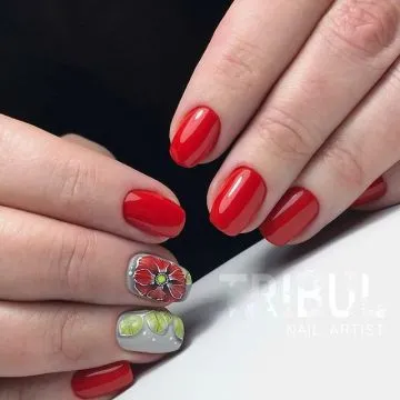цветя дизайн на ноктите