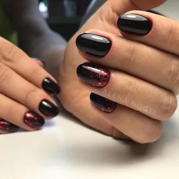 черен маникюр 2019 черен маникюр 2019