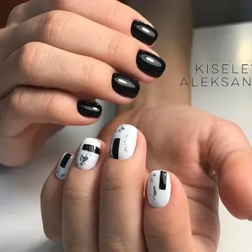 черни и бели нокти