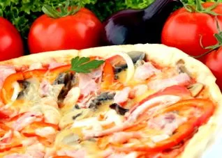 fehér lisztet pizzával