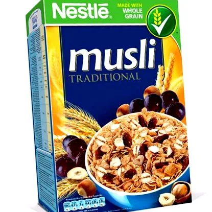 müzli mazsolával