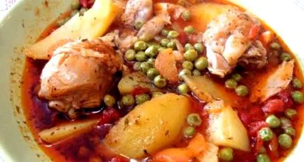 borsóval csirkepörkölt