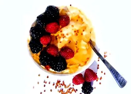 joghurt virágporral