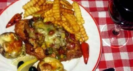 zöldségekkel steak