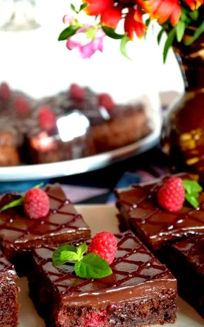 brownie málna