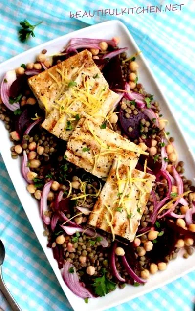 tofu lentilával