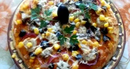 pizza gombával