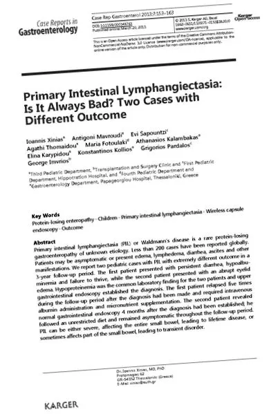 kétféle lymphangiectasia