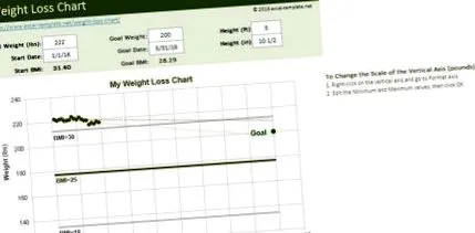 Excel схуднення безкоштовний шаблон