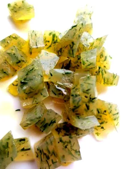 spirulinával zselés