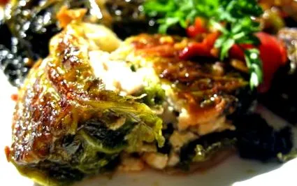 parmezán töltött
