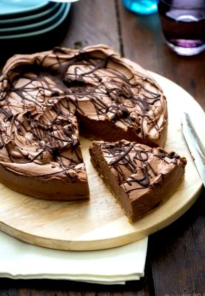 étcsokoládé sajttorta