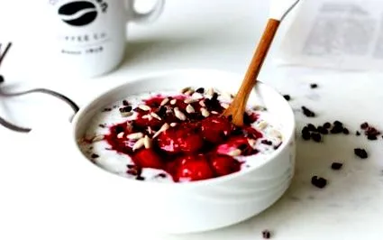 egészséges málnával