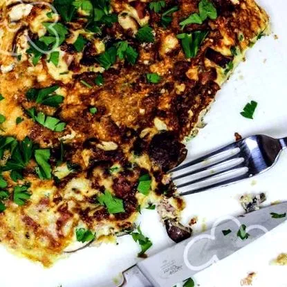 șuncă omletă