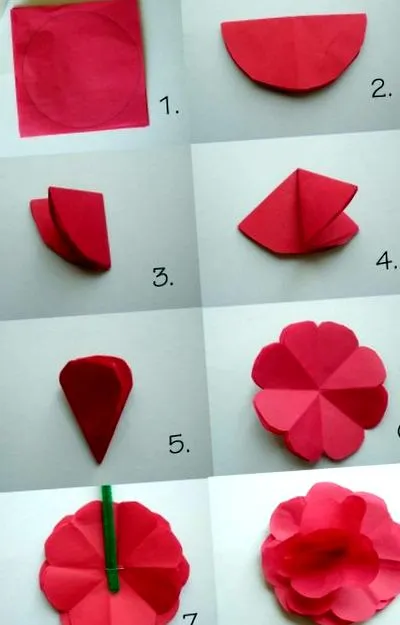 хартиени цветя