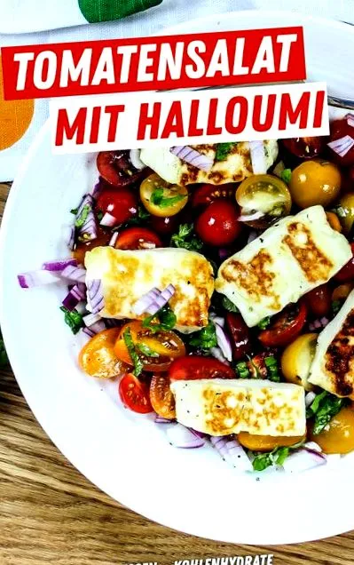 saláta halloumival