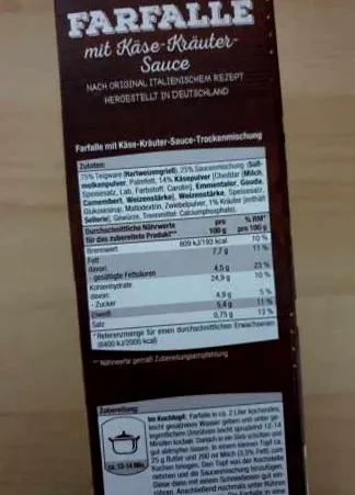 calorii paste