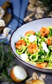 zoodles garnélával