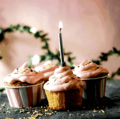 születésnapi cupcakes