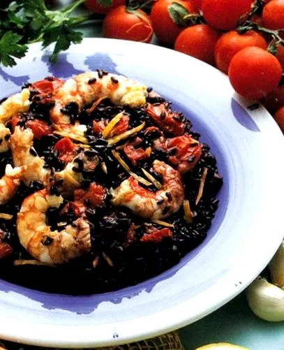 чорний креветками