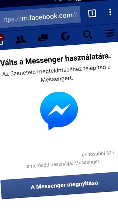 приложението съобщения messenger