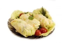 Баклажани, запечені з помідорами та грибами баклажани