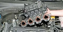 Chevrolet Lacetti Зняття впускного трубопроводу колектора ресивера Шевроле Лачетті chevrolet