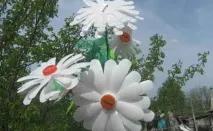 Квіти із пластикових пляшок великі ромашки - каталог статей на сайті великі