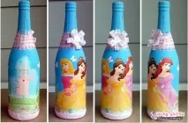 Декупаж пляшок серветками допомогою
