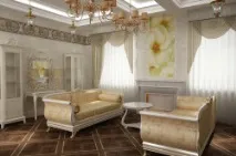 Інтер’єр залу в класичному стилі кольорові рішення та матеріали класичному