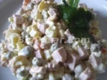 М’ясний салат з ковбасою рецепт з фото, покрокове приготування ковбасою