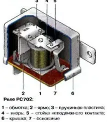 Реле контрольної лампи заряду контрольної
