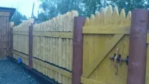 Будуємо паркан із колоди частокіл на фото колья, відео інструкція фото