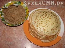 Млинці з курячою печінкою печінкою