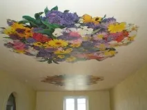Квіти на стелі згіпсокартону або натяжному фото ідеї фото