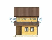 Будинок з прибудовою у два поверхи 8х6 м планування