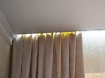 опънат таван инсталирате завеса