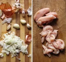 зеленчуци пиле