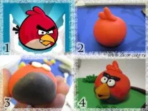Майстер-клас з ліплення Angry birds з мастики, Прикрашаємо торти ліплення