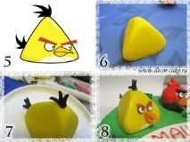 Майстер-клас з ліплення Angry birds з мастики, Прикрашаємо торти майстер-клас