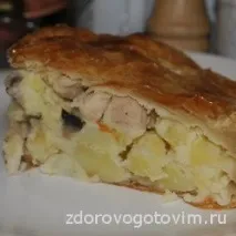 Пиріг із листкового тіста з картоплею, ЗДОРОВО ГОТУЄМО пиріг