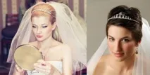 Весільні зачіски з фатою і без волосся різної довжини. фатою