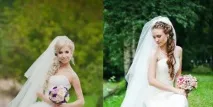 Весільні зачіски з фатою і без волосся різної довжини. весільні
