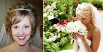 Весільні зачіски з фатою і без волосся різної довжини. весільні